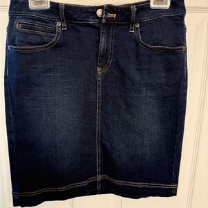 J. Jill Dark Blue Denim Skirt Size 2